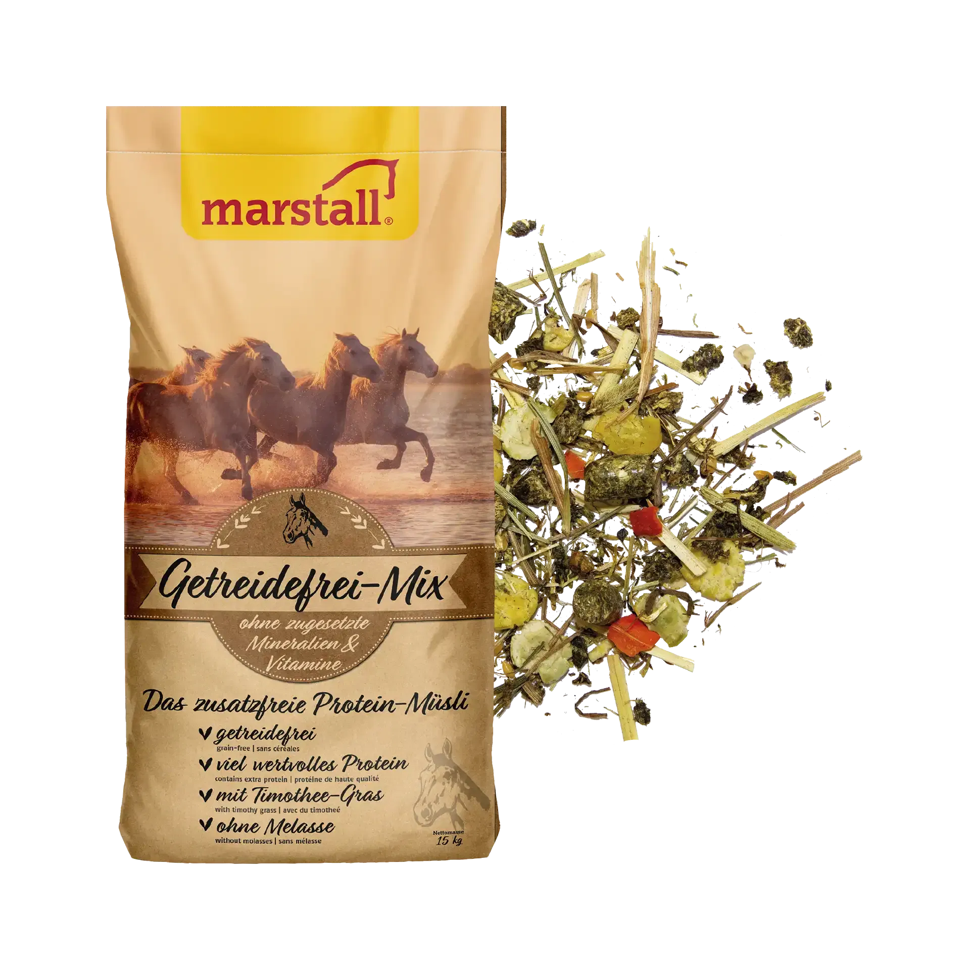 Getreidefrei-Mix Natuerliche Eiweissergaenzung bei getreidefreier Fuetterung